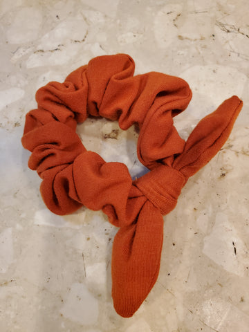 Burnt Orange Bow Scrunchie