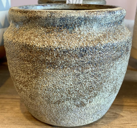 Grey Textured Pot